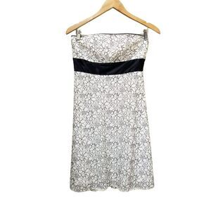White House Black Market Strapless Lace Dress Size 2